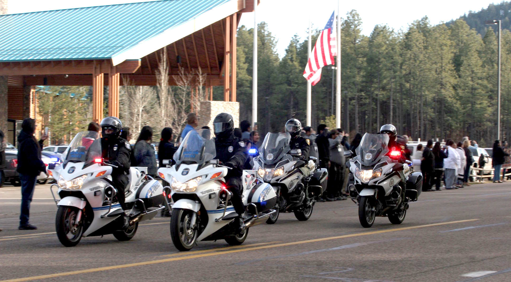 Procession by Hon-Dah -3 motorcycle brigade